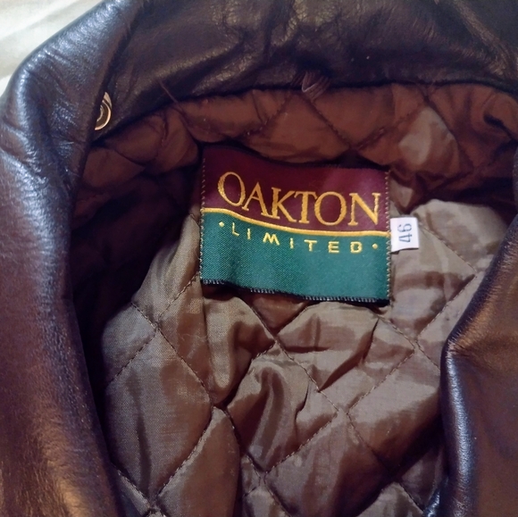 Vintage Oakton Leather Bomber Size 46 EUC - Picture 3 of 7